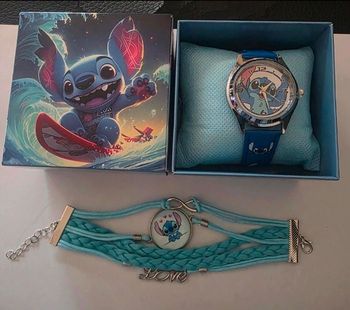 Montre et bracelet stitch disney neuf
