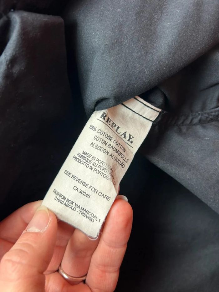 Chemise noire Replay style mécanicien patchs “Authorized Service” vintage - photo numéro 7