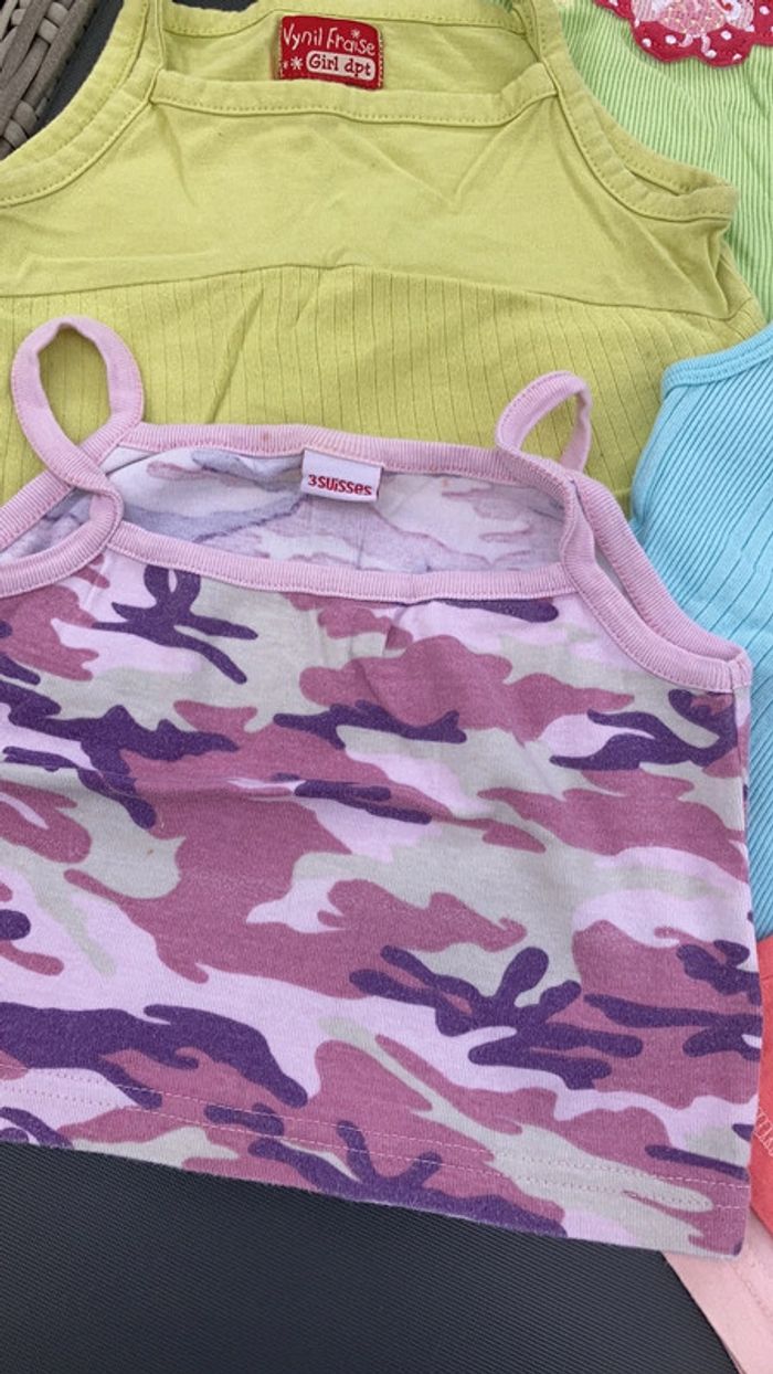 Lot débardeur vêtement bébé fille 24 mois enfant 2 ans garde robe - photo numéro 2