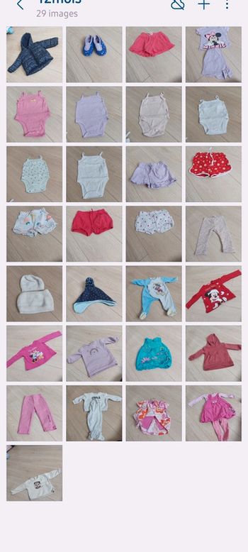 Lot de vêtements 12mois fille