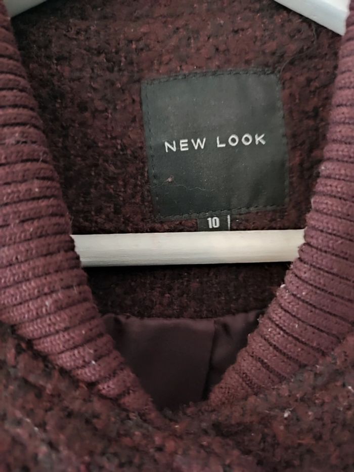 Manteau style bomber, bordeau chiné - photo numéro 2