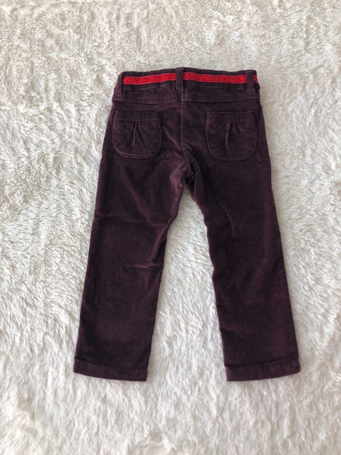 Pantalon velours bordeaux neuf 2a - photo numéro 3