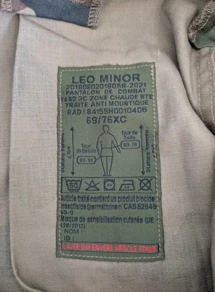 Pantalon militaire chasse - Leo Minor - taille M - photo numéro 3
