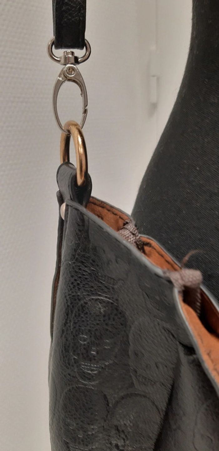 Joli grand sac cabas fourre-tout motifs têtes de mort gothique steampunk - photo numéro 4