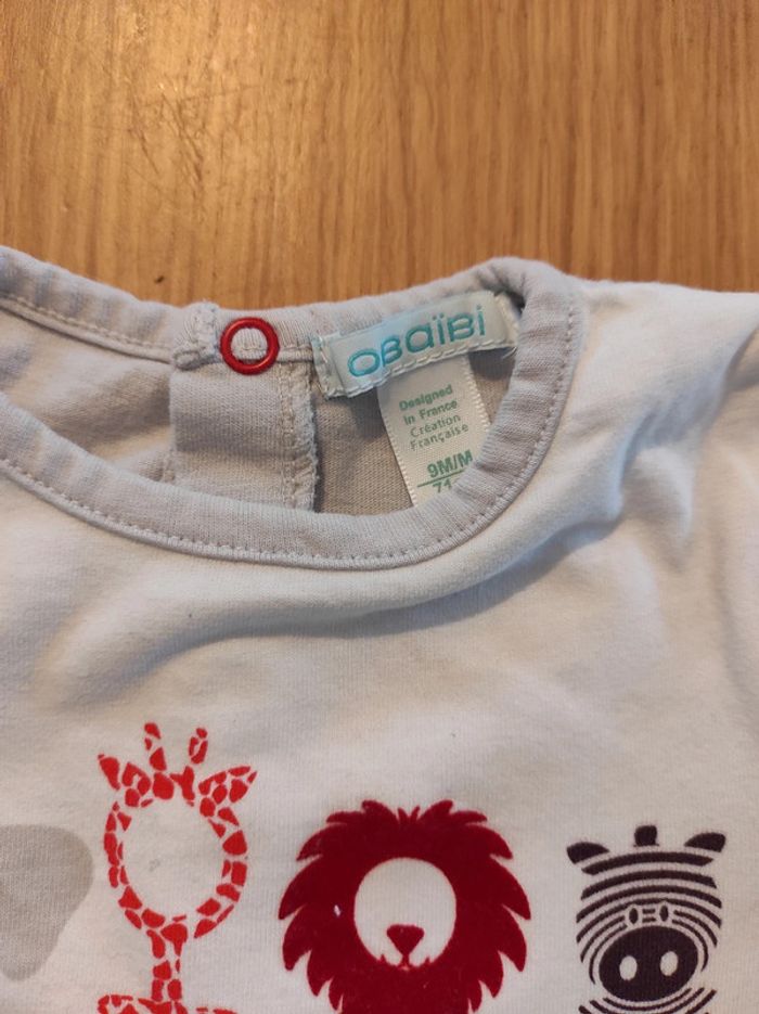 Pyjama en coton Obaïbi 9 mois - photo numéro 3