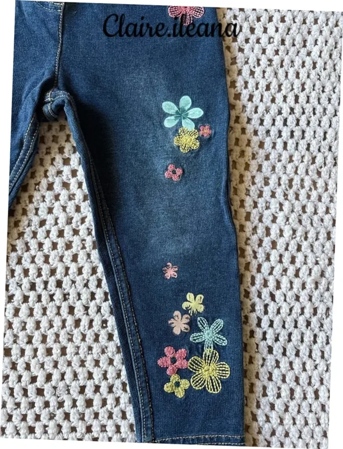 🛑 pantalon jean élastique 🛑 18 mois - photo numéro 3