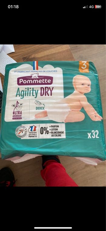 Paquet de couche pommette T.3