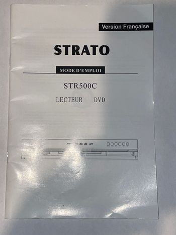 mode d'emploi Lecteur DVD Strato STR500C