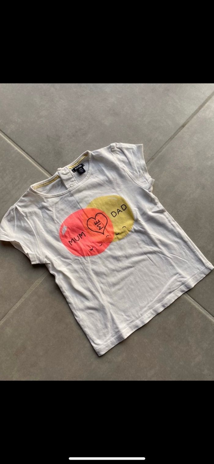 Tee shirt manches courtes Mum Dad 24 mois