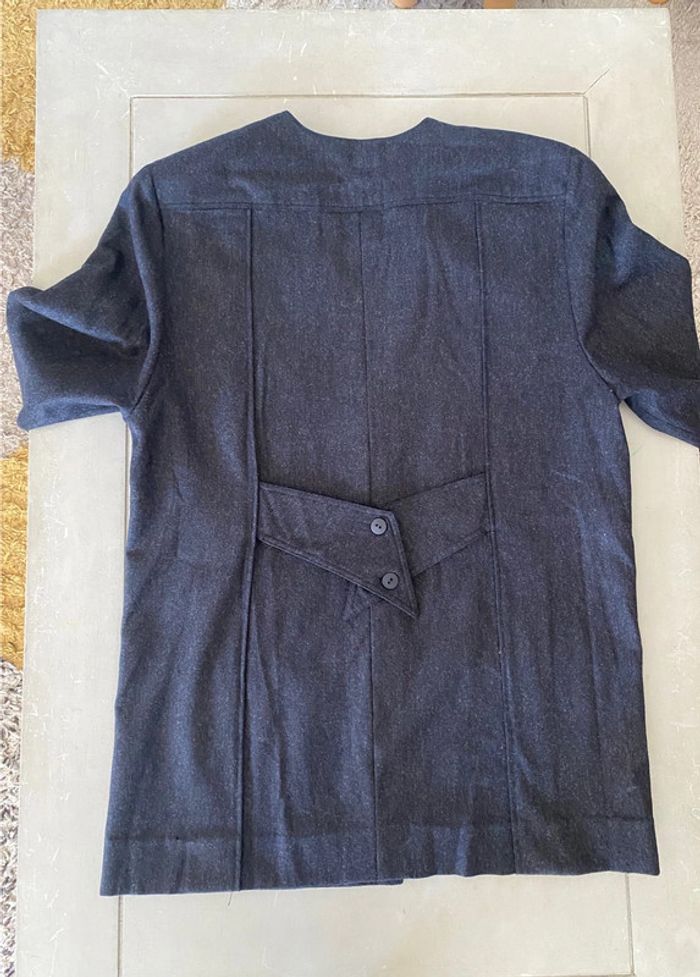 Veste vintage 100 % laine gris anthracite taille 40 - photo numéro 16