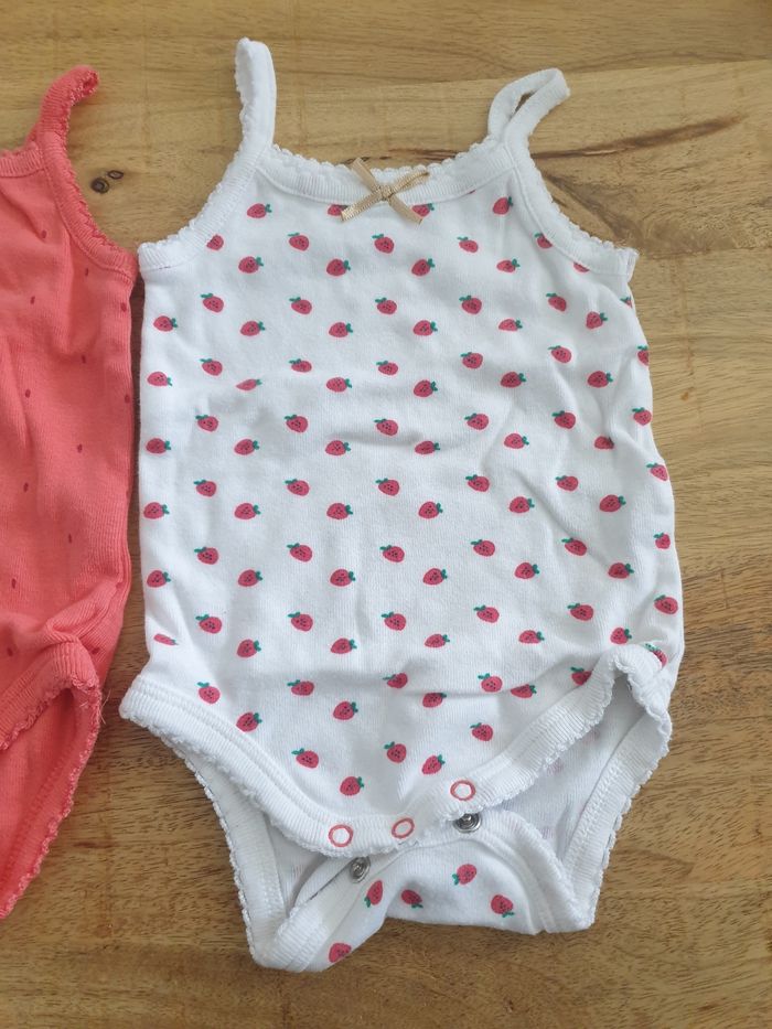 Lot de 3 bodies bretelles 6 mois - photo numéro 4