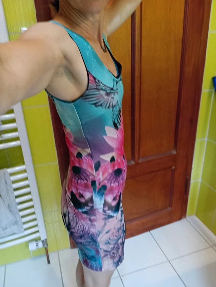 Robe femme colorée motif tête de mort - photo numéro 4