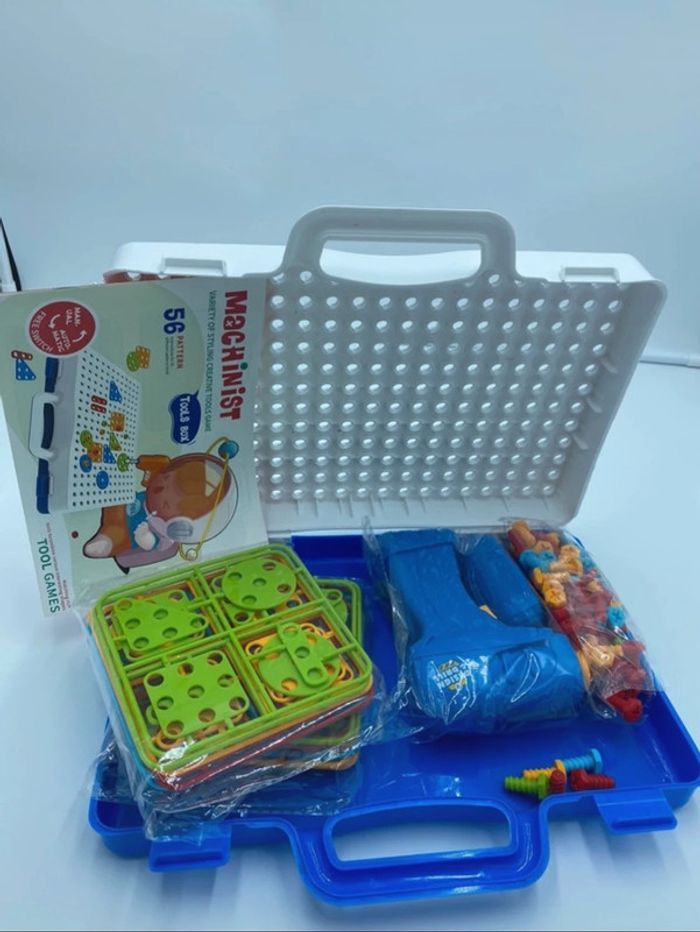 Trousse à outils portative - Jeu de construction avec perceuse - 151 pièces neuves - photo numéro 7
