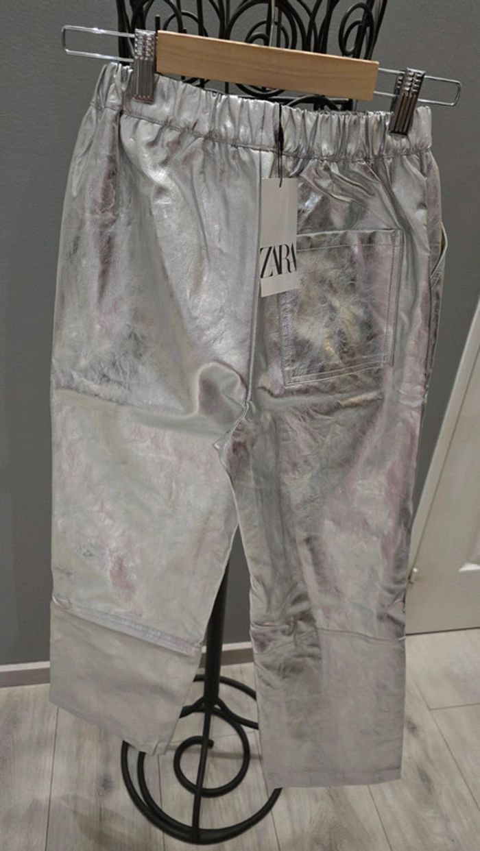 Pantalon Zara Argenté - photo numéro 3
