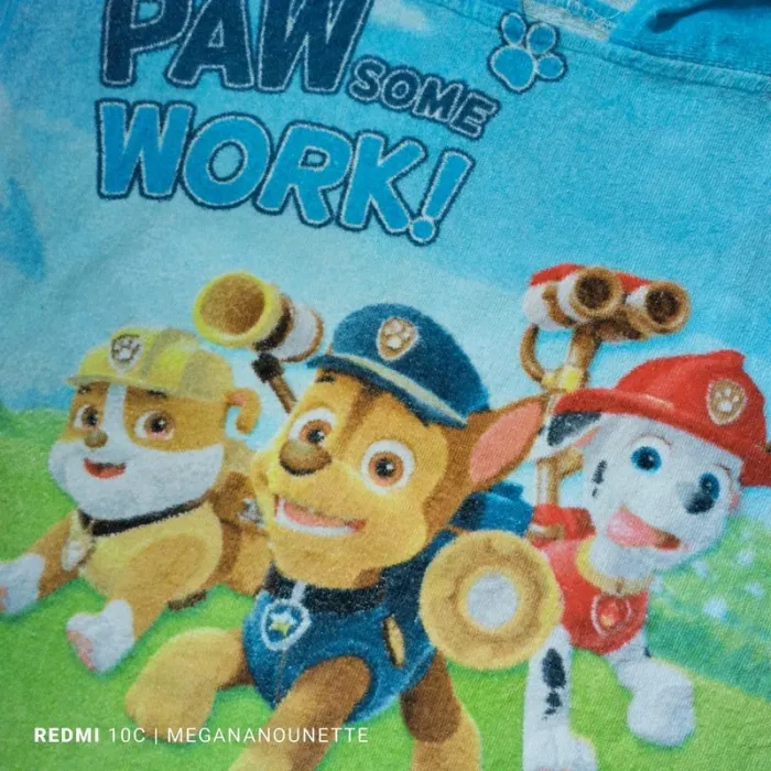 🛁 Cape de bain poncho Pat'Patrouille avec capuche – Enfant 🐾 - photo numéro 3
