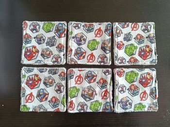 Lot de 6  lingettes démaquillante lavable garçon Avengers