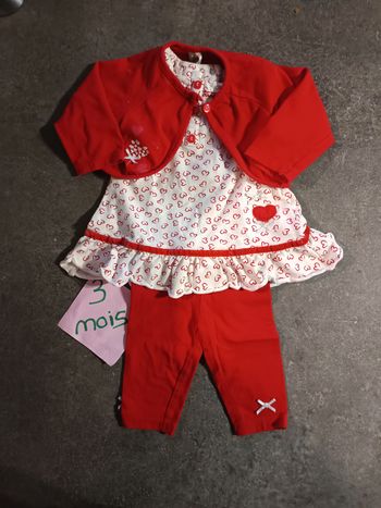 Ensemble coeurs 3 pièces 3 mois