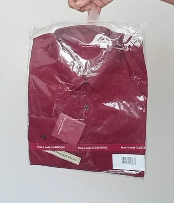 Chemise rouge bordeaux homme taille 37/38