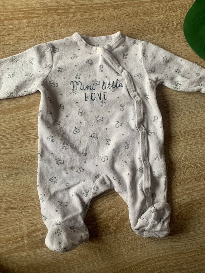 Lot de 9 pyjamas velours 1 mois - photo numéro 5