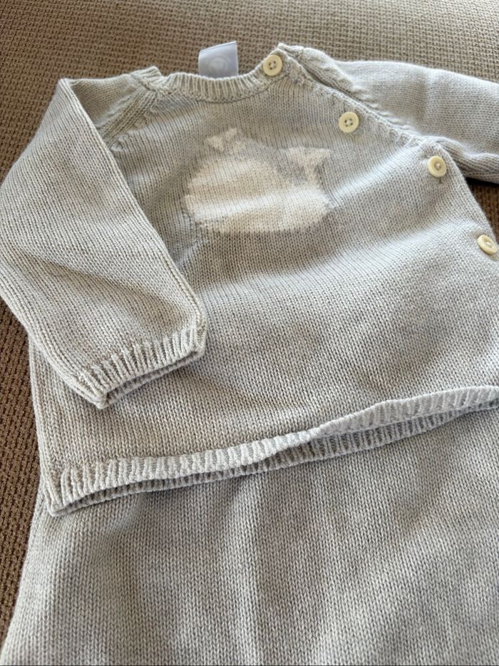 Pyjama gris avec motif baleine - photo numéro 2