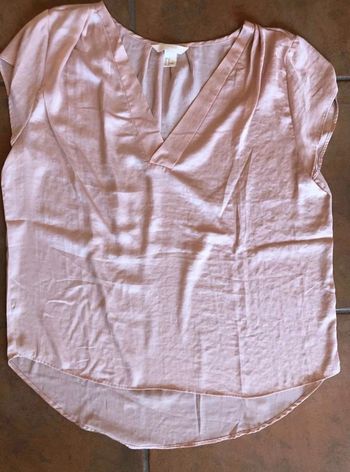 Haut/top  rose  poudré  satin H&M état  neuf  (44)