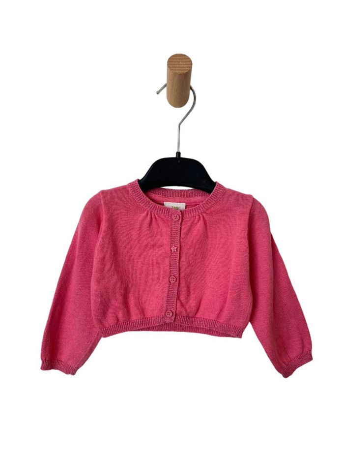 Gilet court (boléro) rose - Tape à l'oeil 6 mois