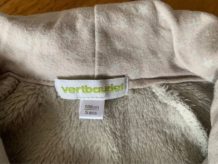 Robe de chambre taupe Vertbaudet taille 5 ans - photo numéro 2