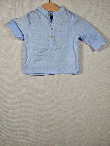 Chemise légère bleu ciel kiabi 3 mois 56-62cm
