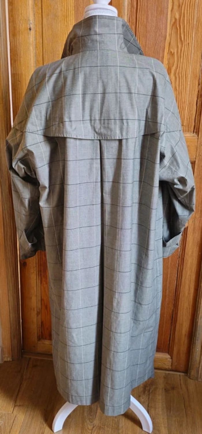 Trench vintage made in France gris a carreaux - photo numéro 3