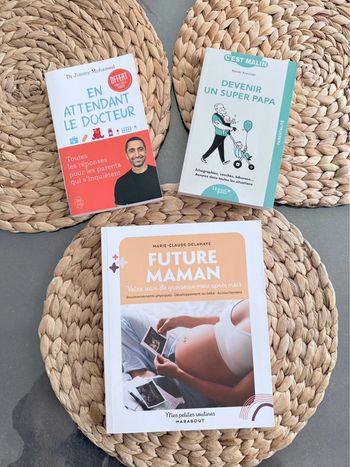 Lot de 3 livres sur la grossesse, gérer les microbes de bébé et devenir papa