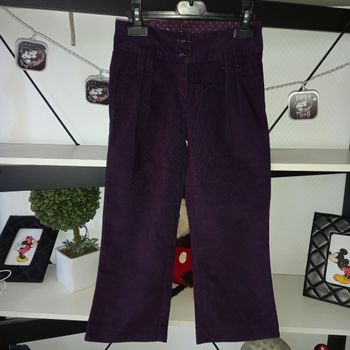 Pantalon taille haute velours ras fille neuf 6 ans