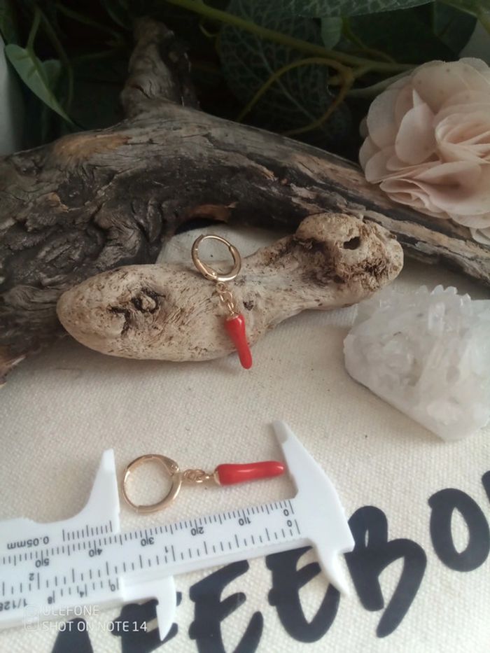 Boucles d'oreilles piments rouges - photo numéro 2