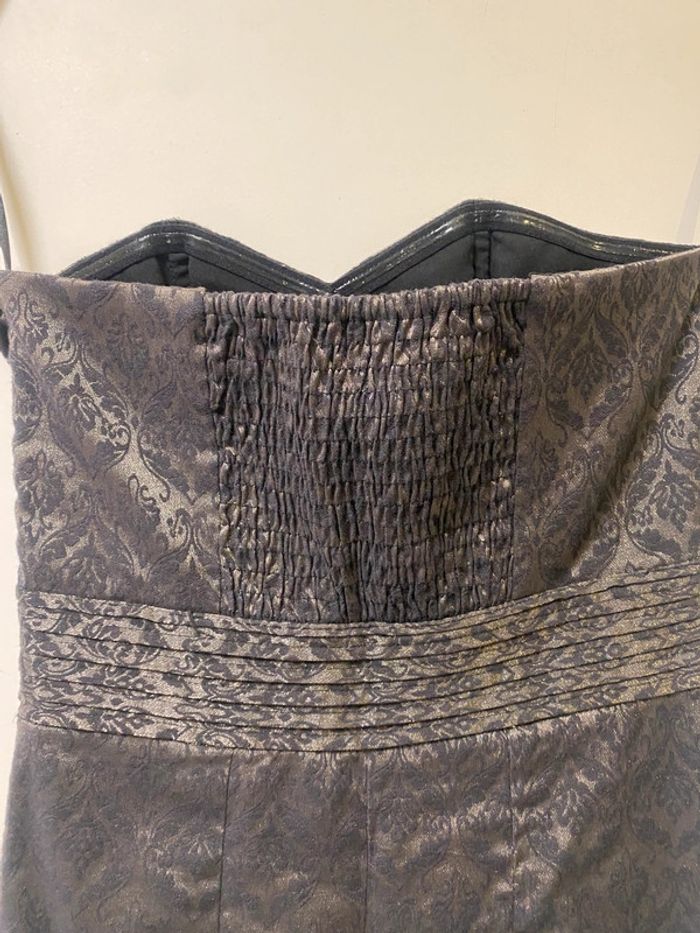 Magnifique robe bustier comme neuve doré et noir Camaïeu taille 36 - photo numéro 5