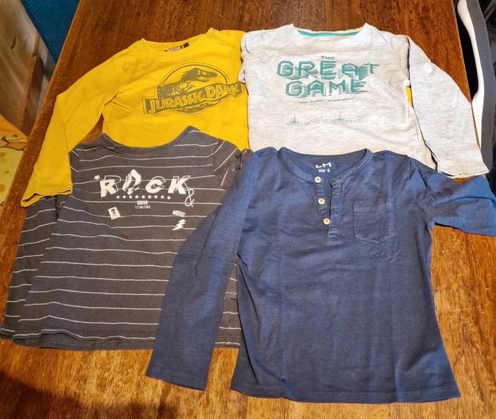 Lot de 4 t-shirt manches longues garçon _ taille 6 ans