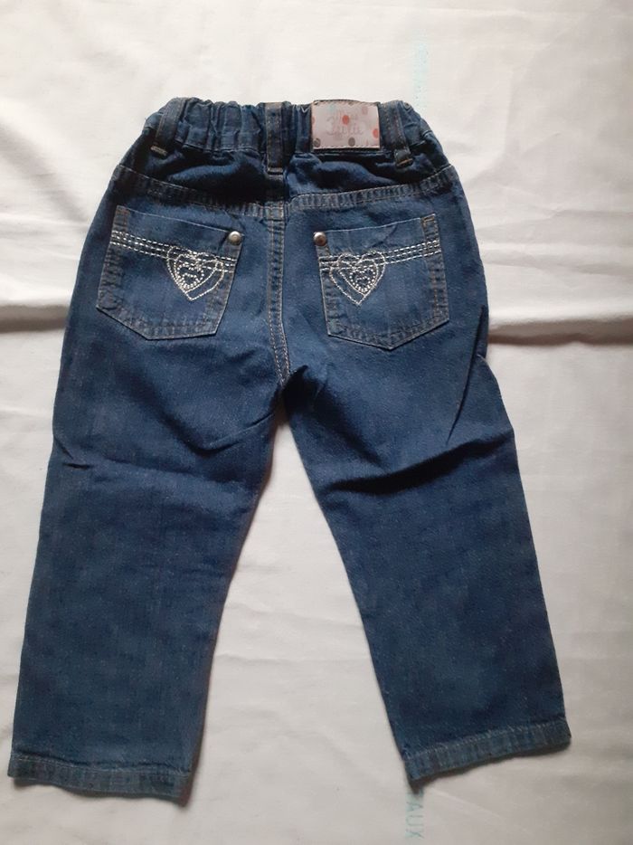 Jean bleu motif cœurs au dos - photo numéro 2