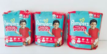 3 paquets de couche Pampers Pants taille 8