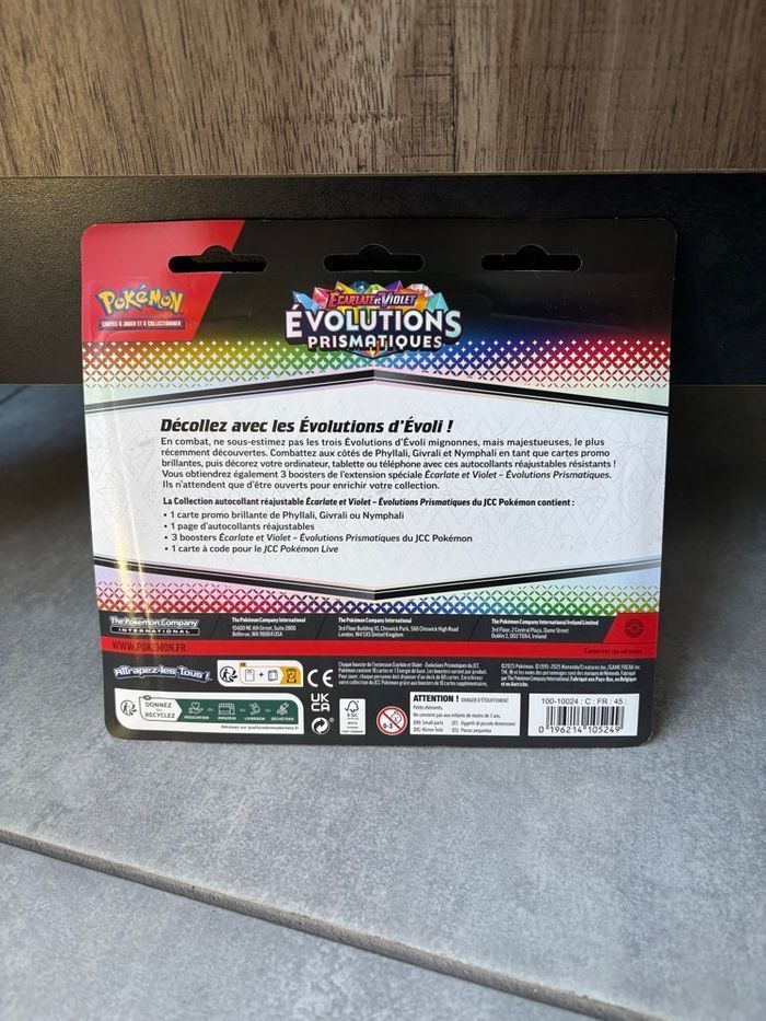 Pokemon Tripack EV8.5 Evolutions Prismatiques Nymphali écarlate et violet neuf scellé fr - photo numéro 2