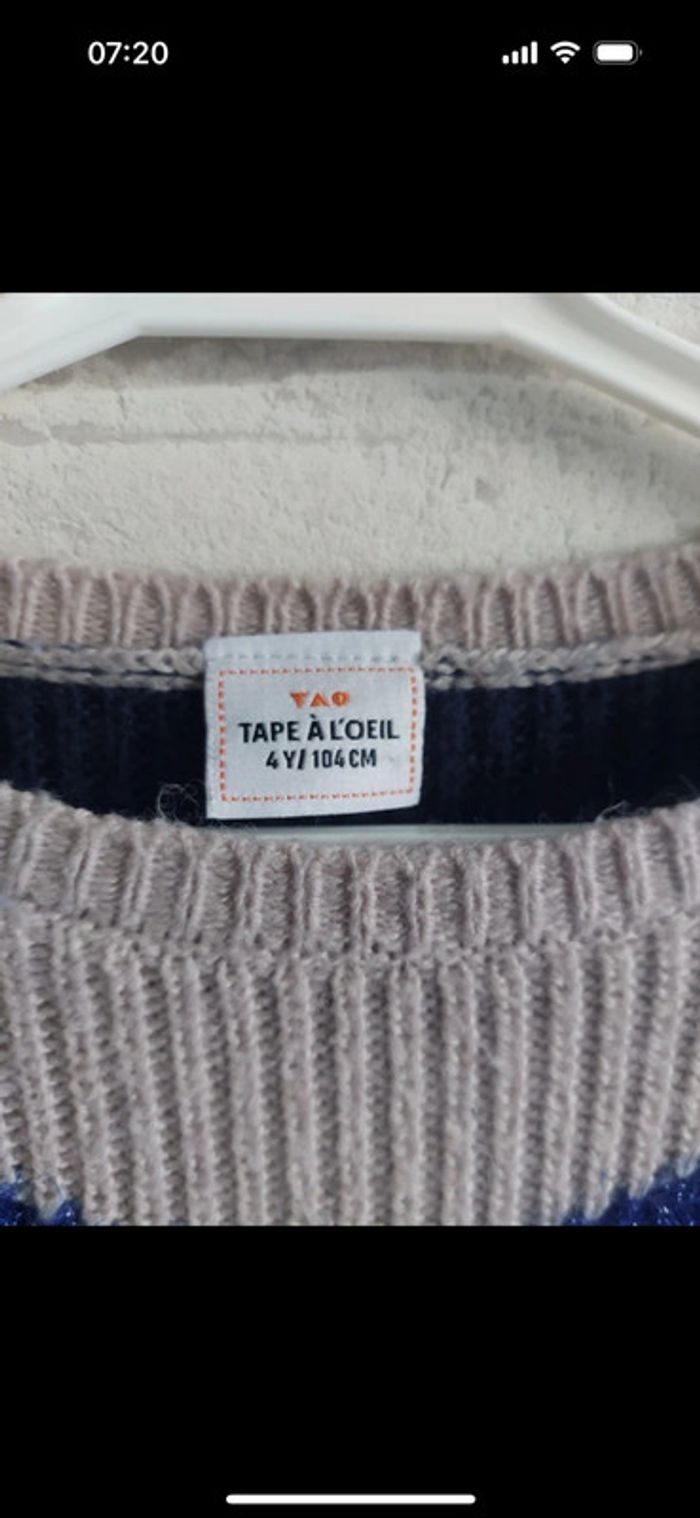 Pull fille Tape À L'Oeil taille 4 ans - photo numéro 3