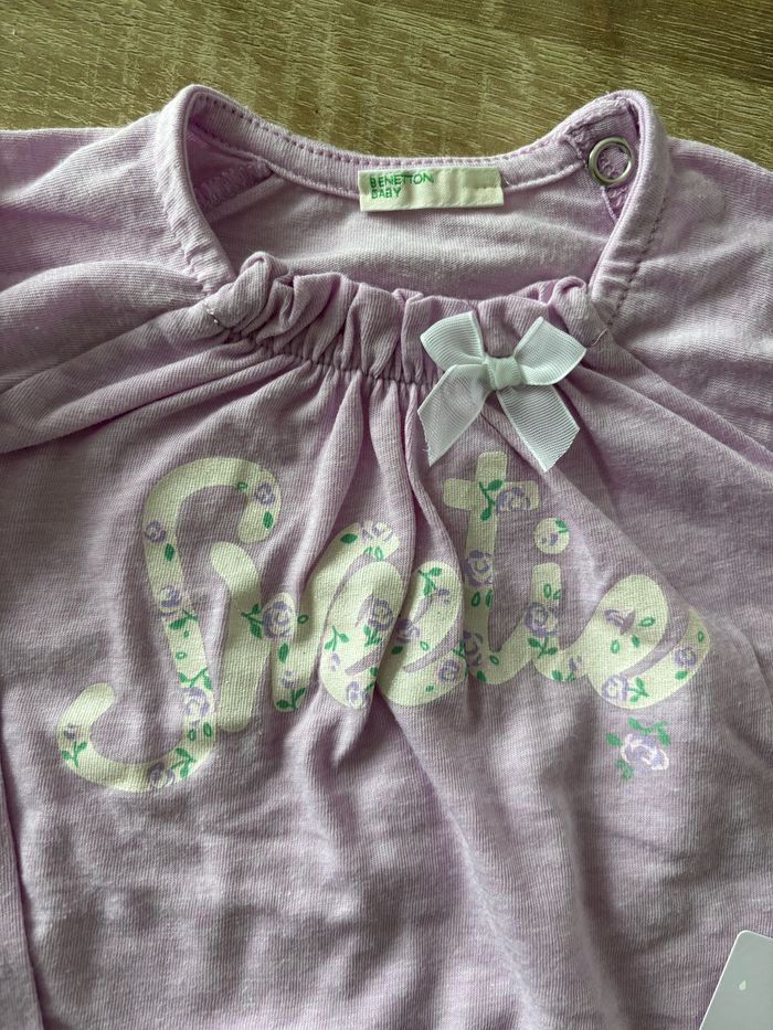 Tee shirt sweetie Benetton t.6m - photo numéro 2