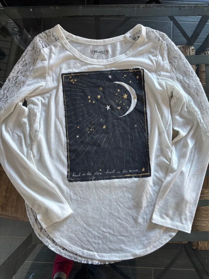 Tee-shirt manche longue dentelle Mudd XS - photo numéro 11