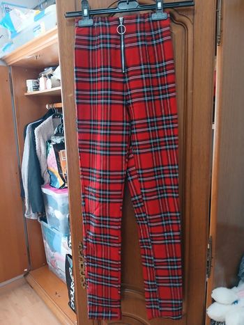 Pantalon carreaux rouge taille 32