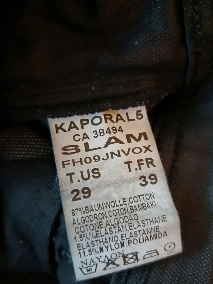 Jean Kaporal ,modéle slam ,coupe bootcut ,taille basse ,extensible - photo numéro 10