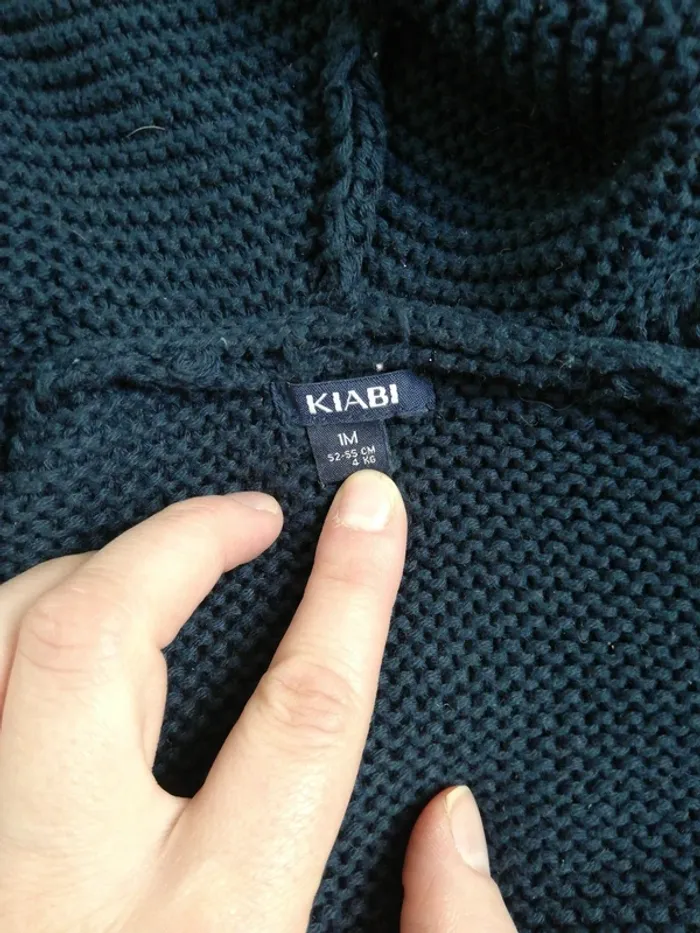 Veste à capuche kiabi 1-3mois - photo numéro 6