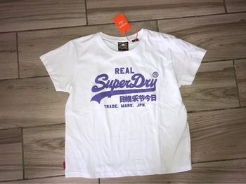 Tee-shirts superdry blanc et violet 42