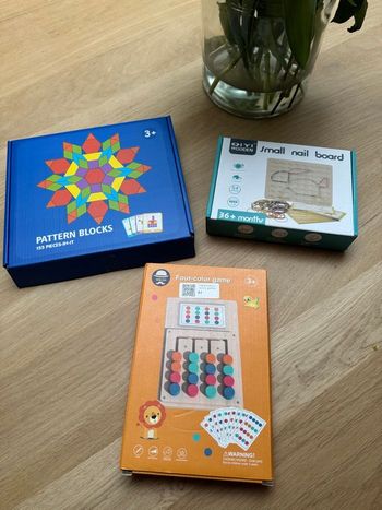 Lots de 3 jeux Montessori - Motricité fine et réflexion 