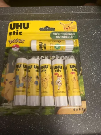 6 tubes de colle UHU 8,2 g - Pokémon