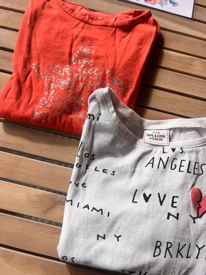 Lot teeshirt manches longues 4 ans - photo numéro 2