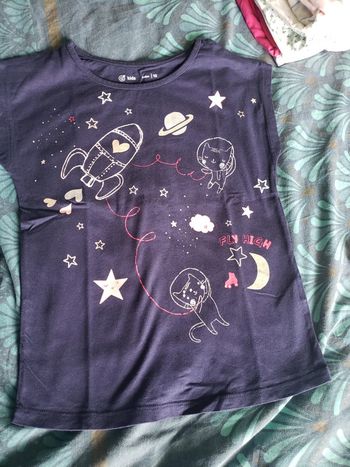 T-shirt manches courtes bleu Marine gemo 10 ans