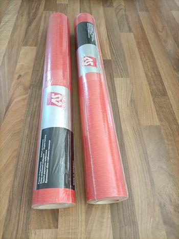Lot 2 rouleaux tapisserie rouge 0,53m * 10,05m * 2 rouleaux