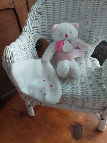 Doudou mini pantin chat Les gommettes Doudou et Compagnie